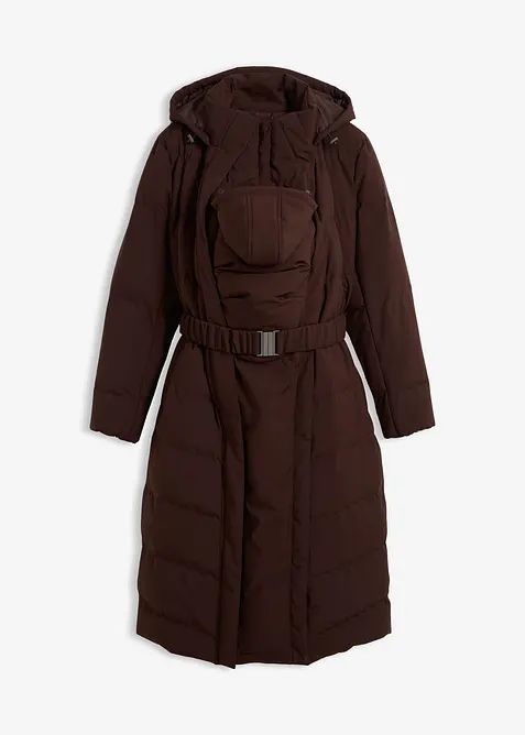 Warme 2-in-1 gewatteerde  zwangerschapsjas met draaginzet, bonprix