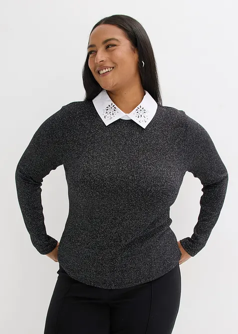 Longsleeve in een katoenmix, bonprix