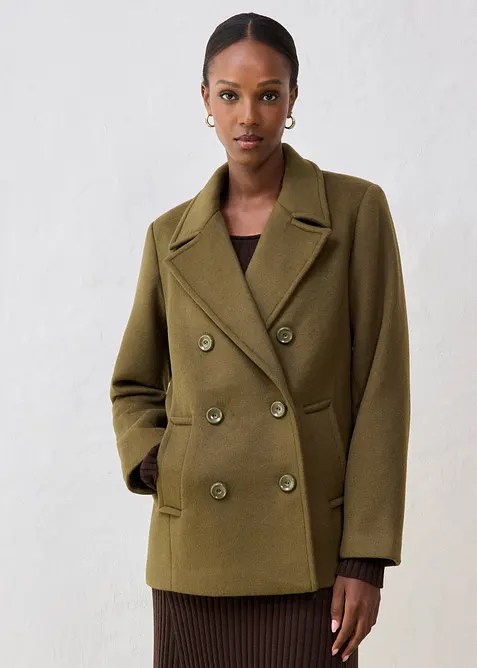 Peacoat in een wolmix, bonprix