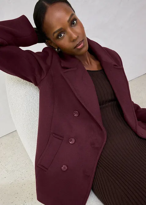 Peacoat in een wolmix, bonprix