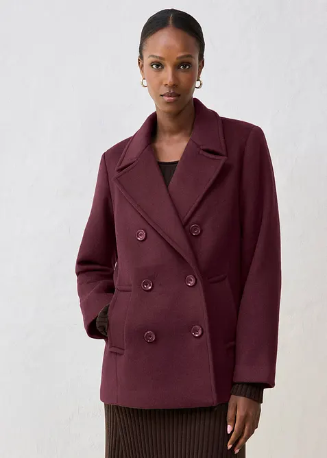 Peacoat in een wolmix, bonprix