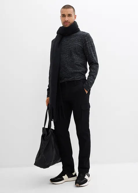 Regular fit stretch cargo thermobroek, straight, bonprix