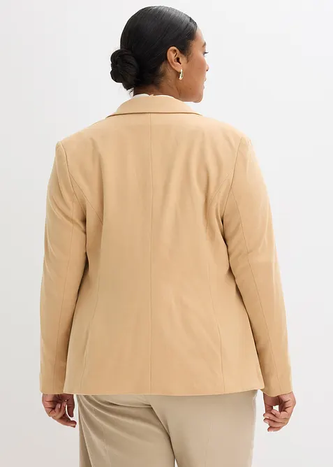 Getailleerde blazer van katoen-jersey, bonprix