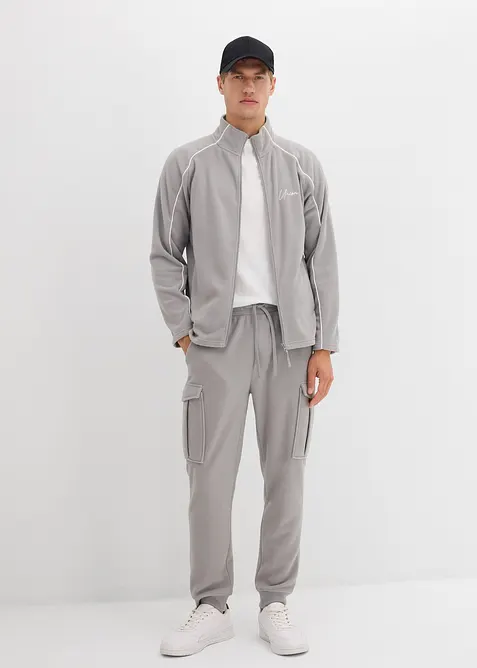 warme cargo broek van fleece, regular fit, bonprix