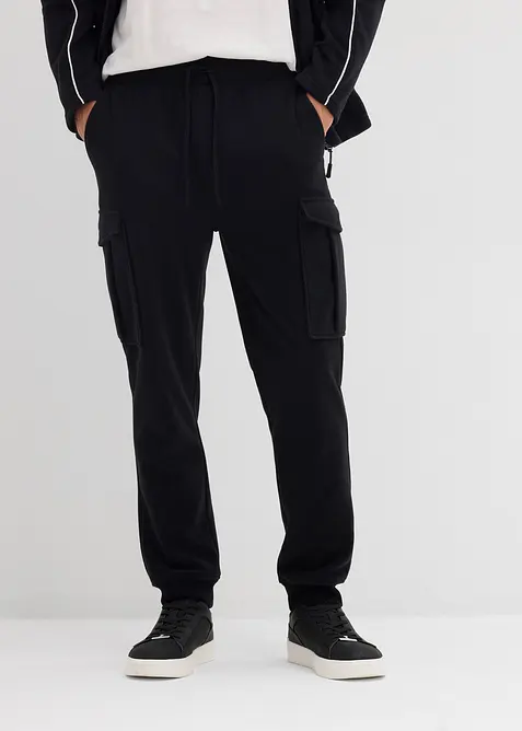 warme cargo broek van fleece, regular fit, bonprix