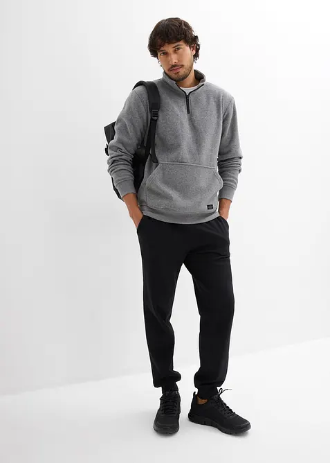 Fleece trui met opstaande kraag, bonprix