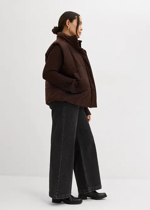 Wide leg jeans, mid waist, full length, bonprix