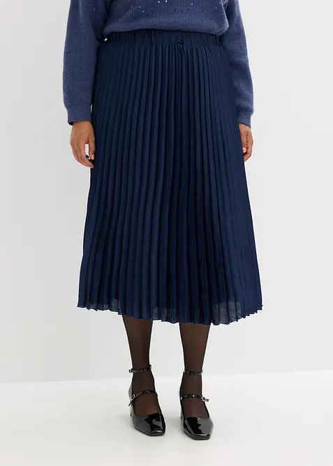 Plissé rok van fijn satijn, bonprix