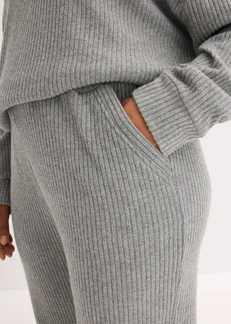 Loungewear huispak van soepele ribstof, oversized, bonprix