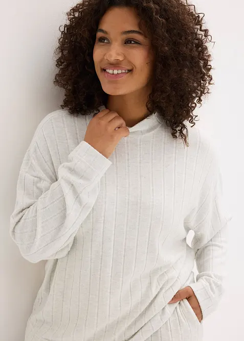 Oversized huispak van zacht ribmateriaal, bonprix