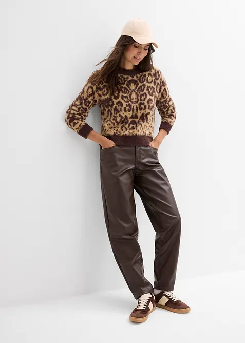 Fijngebreide trui van zacht verengaren, bonprix