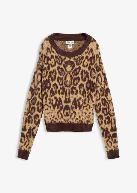 Fijngebreide trui van zacht verengaren, bonprix