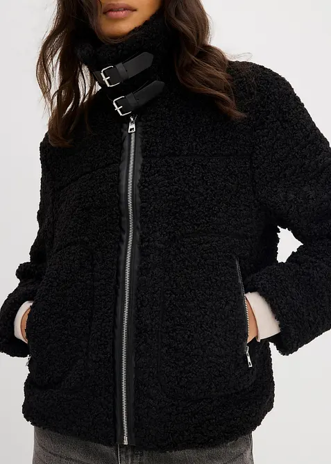 Imitatie bontjas van teddy fleece, bonprix