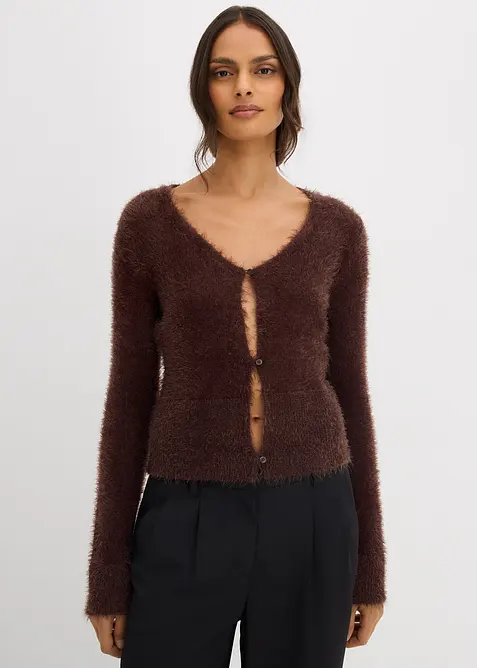 Fijngebreid vest van verengaren, bonprix