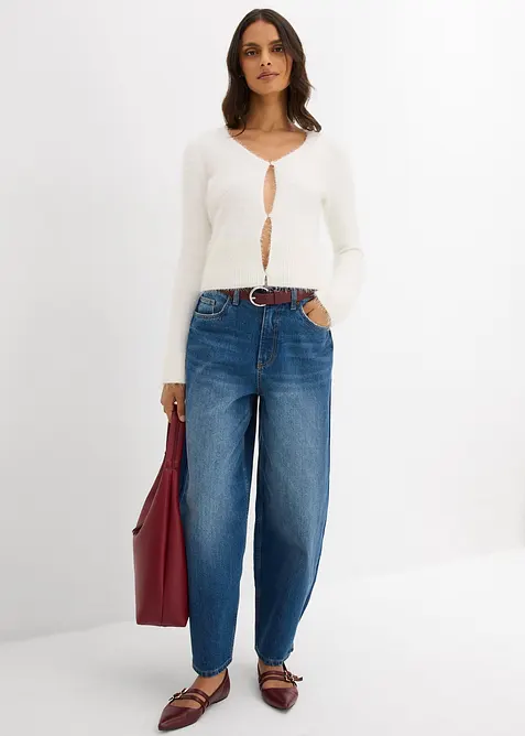 Fijngebreid vest van verengaren, bonprix