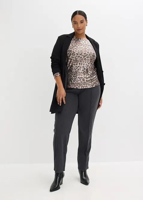 Shirt met glanzende luipaardprint, bonprix