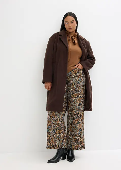 Shirt met viscose en satijnen strik, bonprix