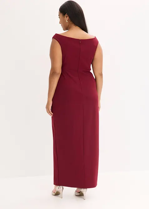 Carmen jurk van gestructureerde crêpe, bonprix