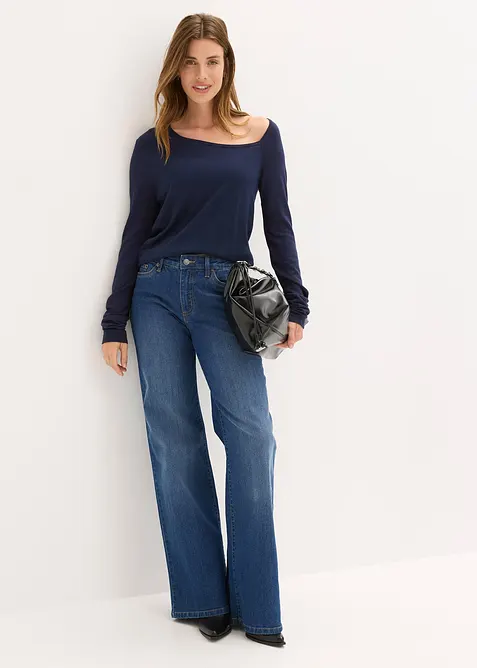 Trui van soepelvallende viscose, bonprix