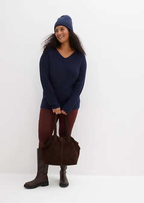 Fijngebreide trui van biologisch katoen, bonprix