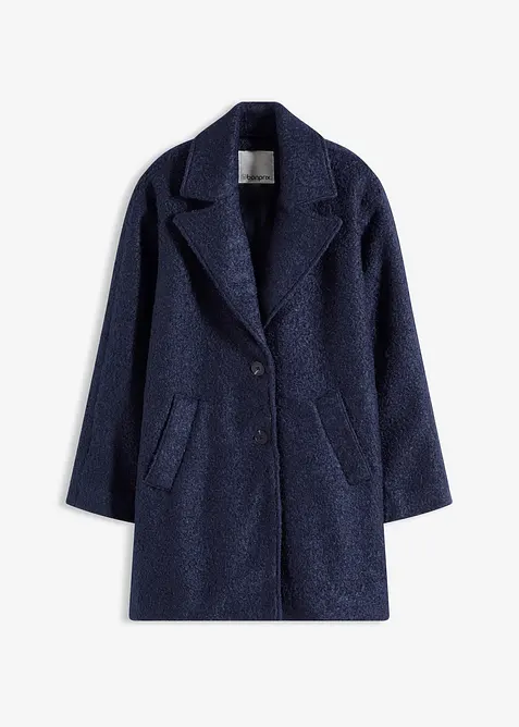 Korte, oversized bouclé jas, bonprix