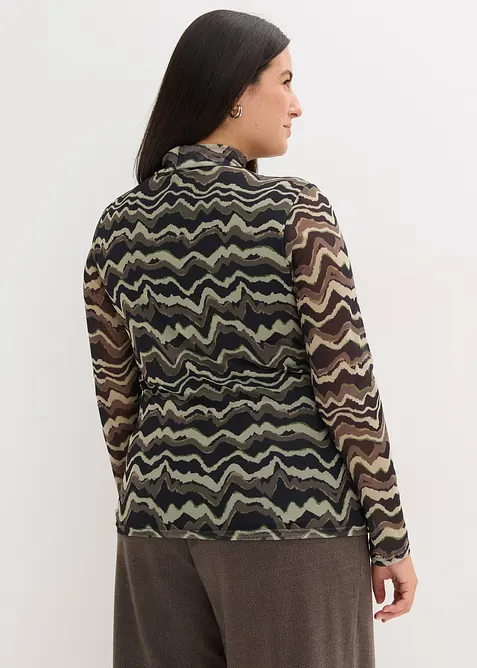 Longsleeve van zacht mesh, bonprix