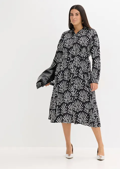 Midi jurk van soepele viscose, bonprix