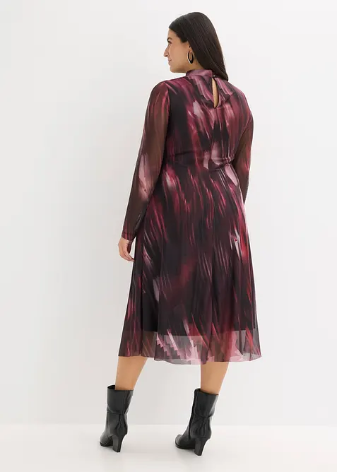 Midi jurk van zachte mesh, bonprix