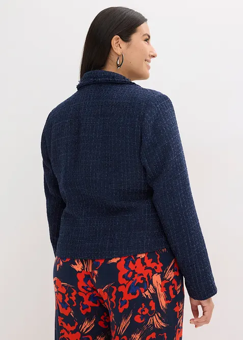 Bouclé blazer met decoratieve knopen, bonprix