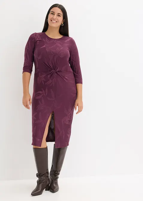 Midi jurk in jacquard, bonprix