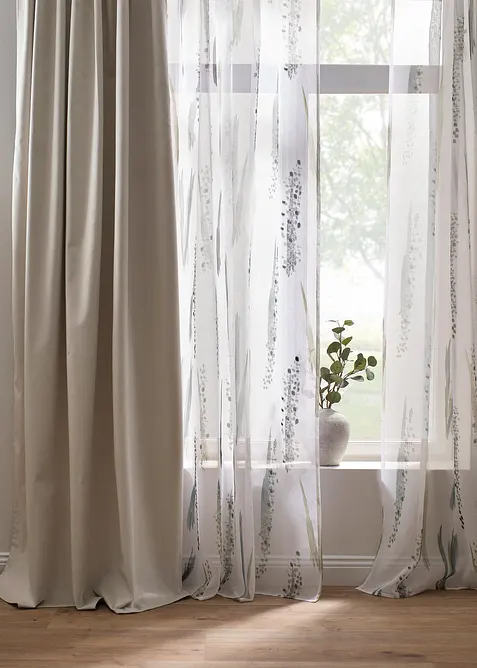 Isolerend verduisterend thermogordijn met fluweelachtig oppervlak (1 stuk), bonprix