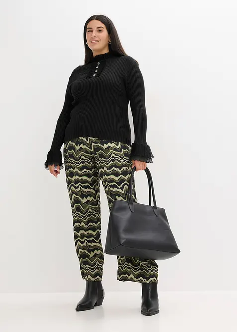 Palazzo broek in een lichte viscose-crêpe, bonprix