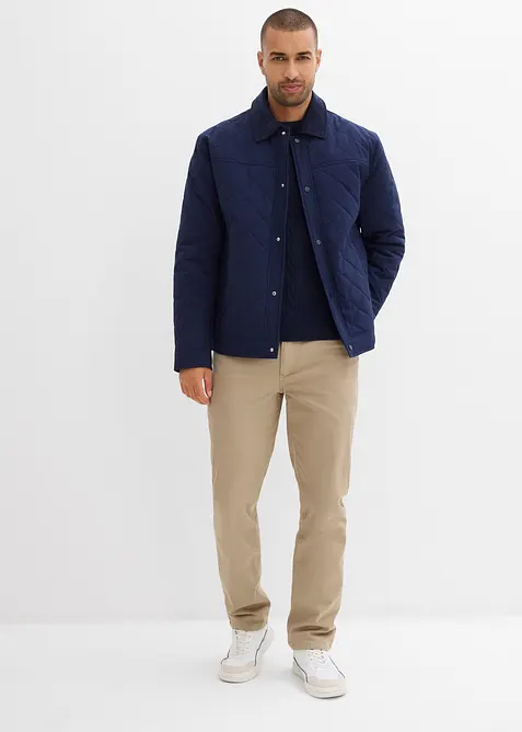 Regular fit stretch thermobroek met een zachte flanellen voering, straight, bonprix