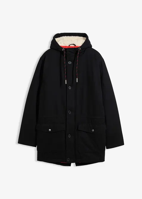 Winterparka met teddy voering in de capuchon, bonprix