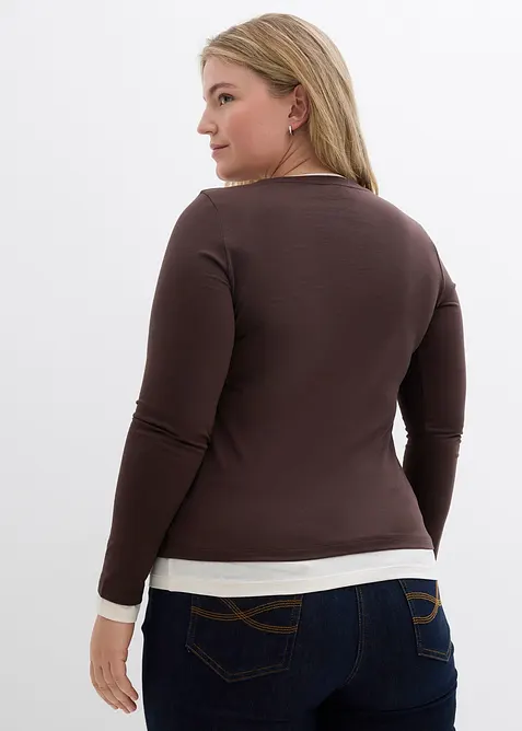 Longsleeve in een katoenmix, bonprix