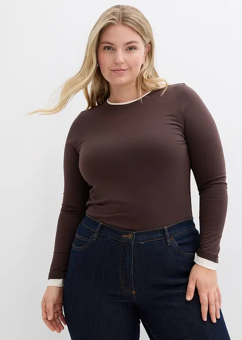 Longsleeve in een katoenmix, bonprix