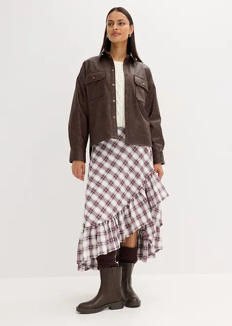 Overhemd van imitatieleer in used look, bonprix