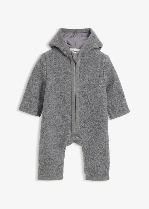 Jumpsuit in wollook met capuchon, bonprix