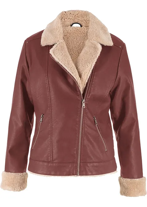 Imitatieleren jas, gevoerd, bonprix