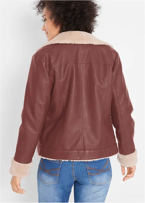 Imitatieleren jas, gevoerd, bonprix