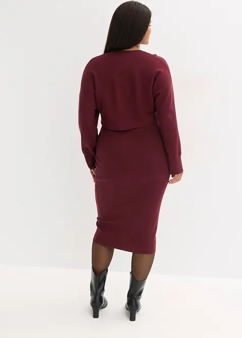 Gebreide jurk en shirt (2-dlg. set), bonprix