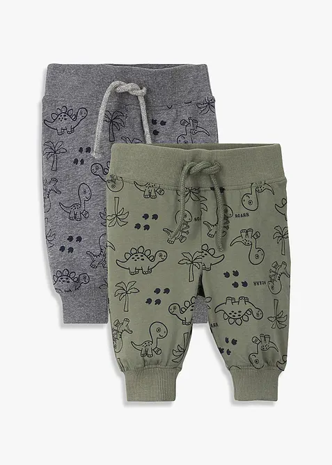 Baby shirtbroek van biologisch katoen (set van 2), bonprix