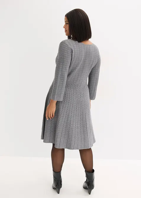 Gebreide jurk in een soepele viscosemix, bonprix