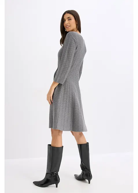 Gebreide jurk in een soepele viscosemix, bonprix