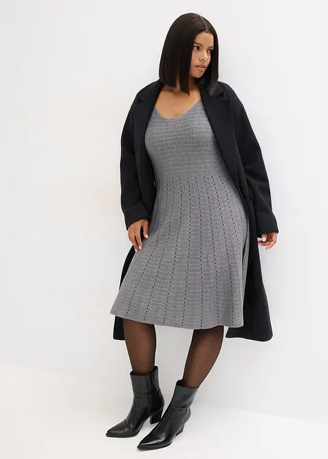 Gebreide jurk in een soepele viscosemix, bonprix