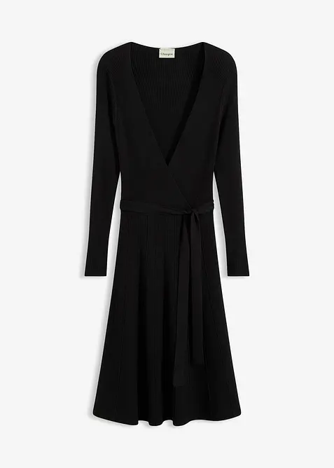 Gebreide jurk in een viscosemix, bonprix