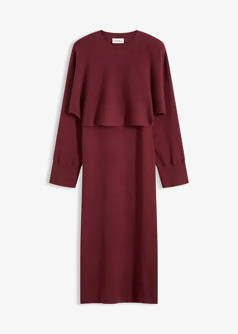 Gebreide jurk en shirt (2-dlg. set), bonprix