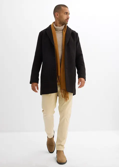 Korte coat met wol, bonprix