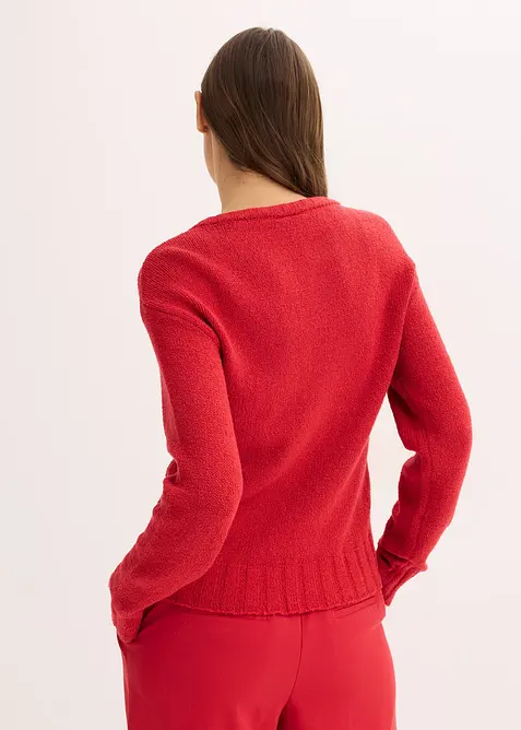 Grof gebreide trui met strik, bonprix