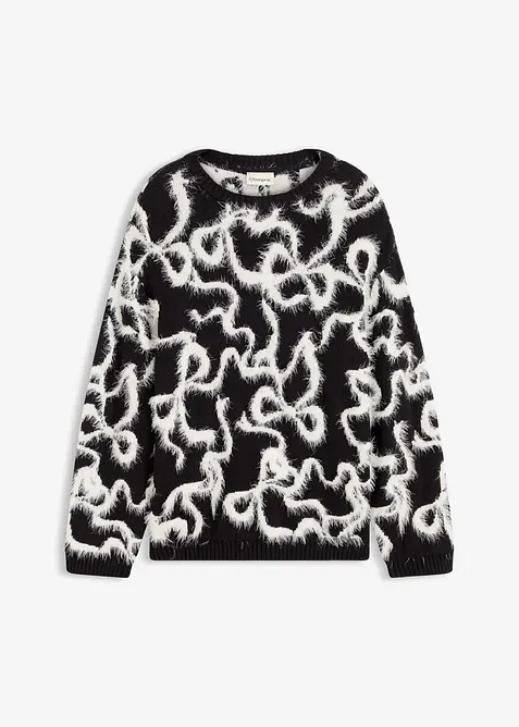 Jacquard trui in een zachte viscosemix, bonprix